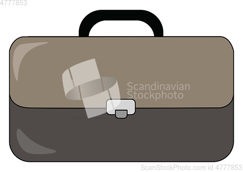 Image of Black formal office bag vector or color illustration