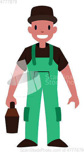Image of Male mechanic vector illustration on a white background