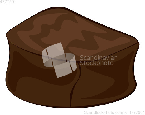 Image of A delicious brauni, vector color illustration.