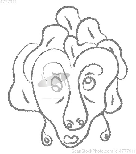 Image of A pencil stroked caricature vector or color illustration