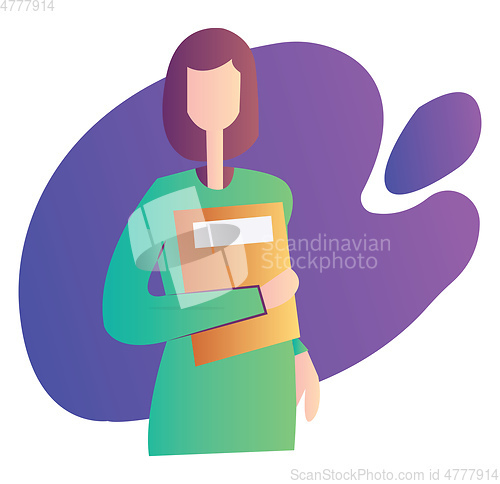 Image of Simple modern vector illustration of a medical nurse on a white 