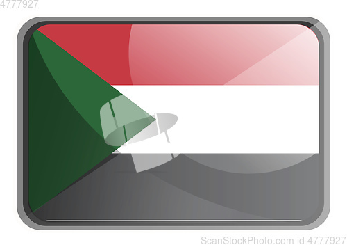Image of Vector illustration of Sudan flag on white background.