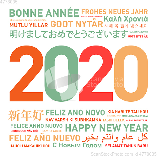 Image of Happy new year card from the world