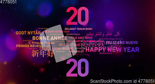Image of Happy new year card from the world