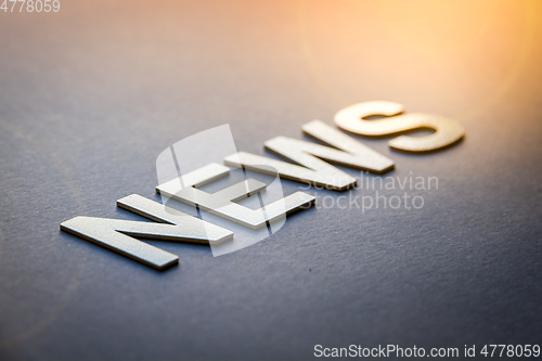 Image of Word news written with white solid letters