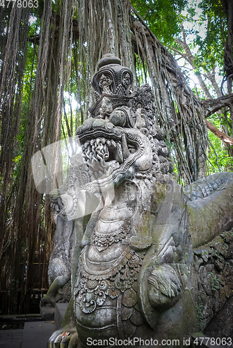 Image of Dragon statue in the Monkey Forest, Ubud, Bali, Indonesia