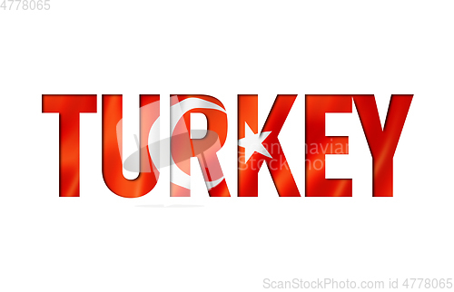 Image of turkey flag text font