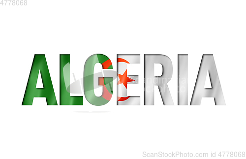 Image of algerian flag text font