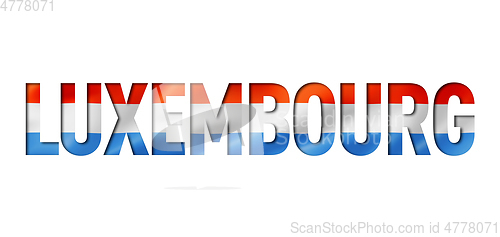Image of luxembourg flag text font