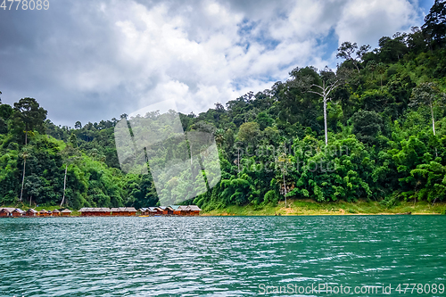 Image of Floating village in Cheow Lan Lake, Khao Sok, Thailand