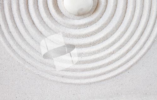 Image of Zen japanese garden background top view