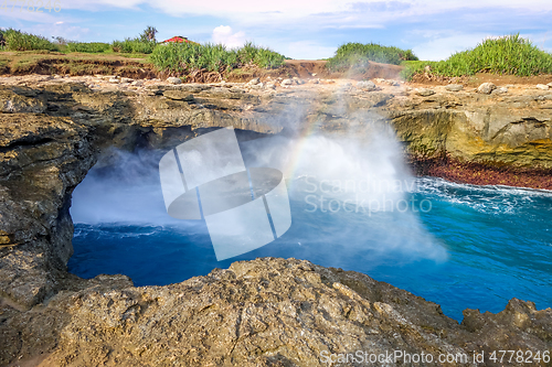 Image of Devil’s tears landmark, Nusa Lembongan island, Bali, Indonesia