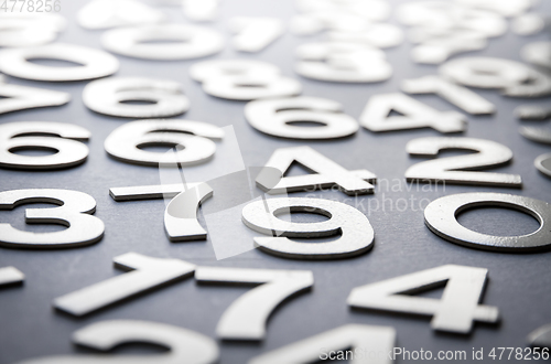 Image of Mathematics background made with solid numbers