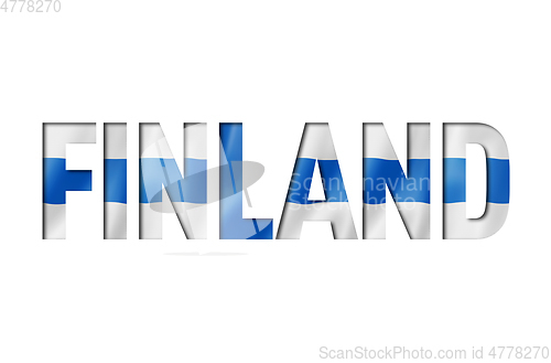 Image of finnish flag text font