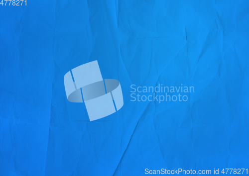 Image of blue crumpled paper texture background