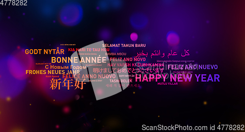 Image of Happy new year card from the world