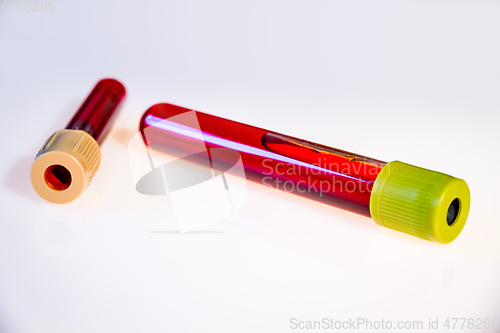 Image of Blood test tubes