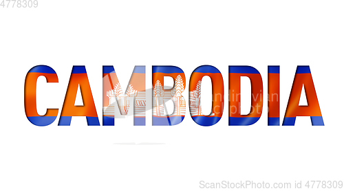 Image of cambodian flag text font