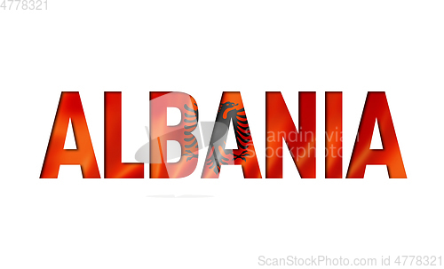 Image of albanian flag text font