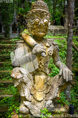Image of Guardian statue in Wat Palad temple, Chiang Mai, Thailand