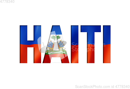 Image of haitian flag text font