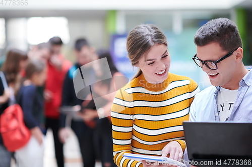 Image of students using modern technology in school