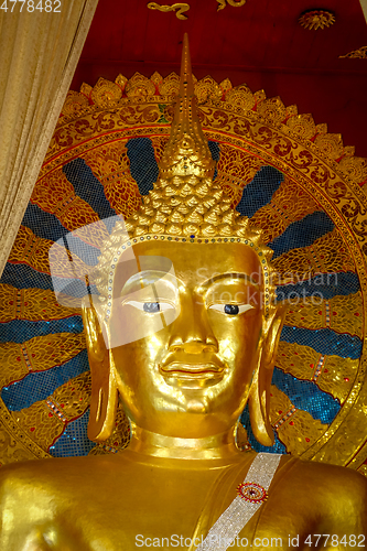 Image of Buddha statue in Wat Phra Singh temple, Chiang Mai, Thailand