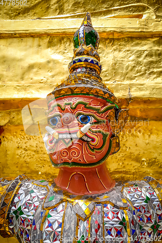 Image of Yaksha statue, Grand Palace, Bangkok, Thailand