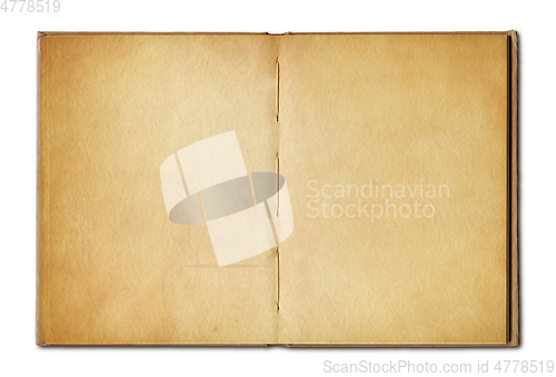 Image of Vintage open book isolated on white background