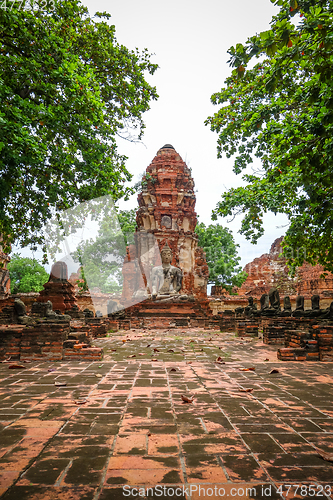 Image of Buddha statue in Wat Mahathat, Ayutthaya, Thailand