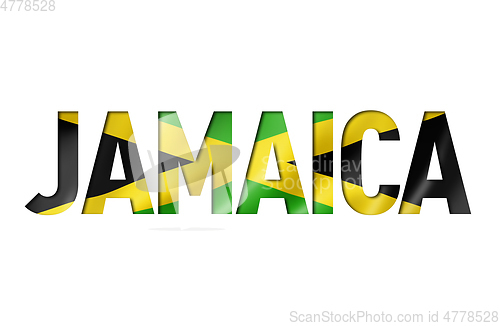 Image of jamaican flag text font