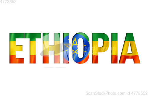 Image of ethiopian flag text font