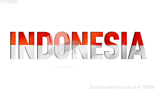 Image of indonesian flag text font