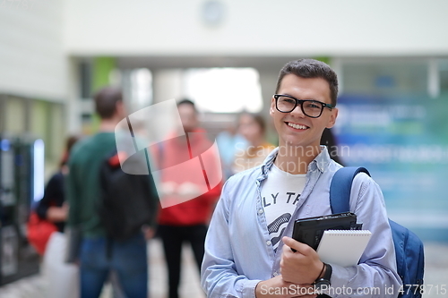 Image of student using modern technology in school