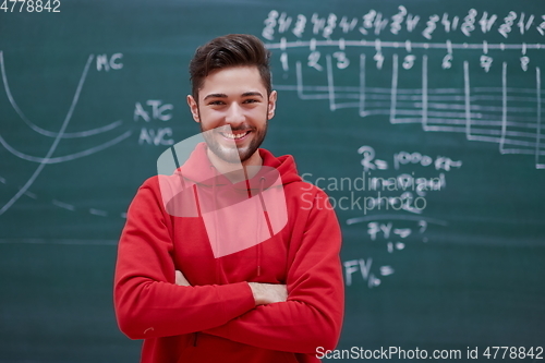 Image of the student does the task on the board