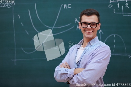 Image of the student does the task on the board