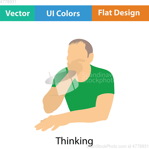 Image of Thinking man icon