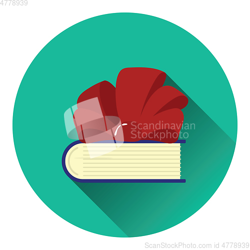 Image of Book with ribbon bow icon