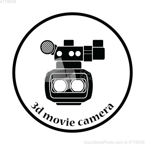 Image of 3d movie camera icon