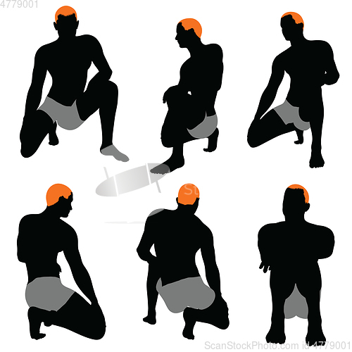 Image of Set of men silhouette