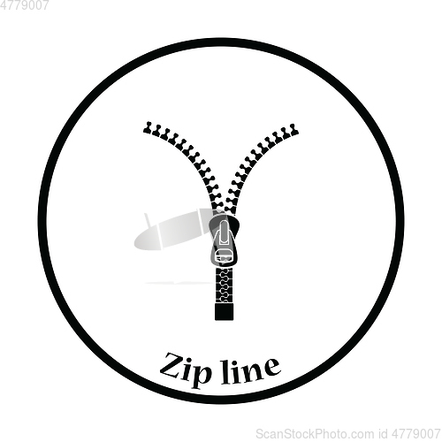 Image of Sewing zip line icon