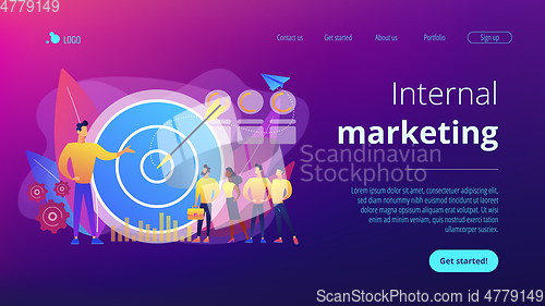 Image of Internal marketing concept landing page.