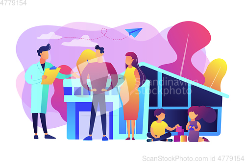 Image of Family doctor concept vector illustration.
