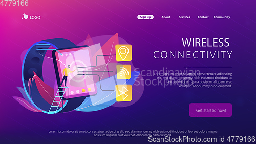 Image of Wireless connectivity concept landing page.