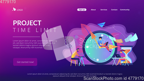 Image of Deadline concept landing page.