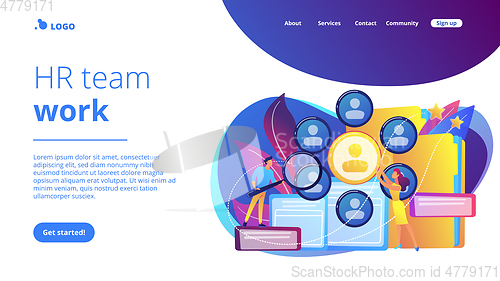 Image of Human resources concept landing page.