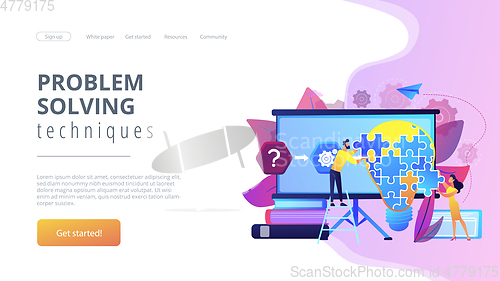 Image of Problem solvingconcept landing page.