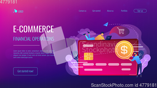 Image of Credit cardconcept landing page.