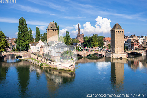 Image of Strasbourg scenery water towers