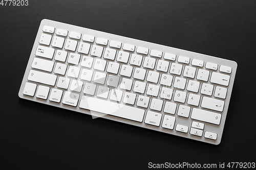 Image of typical computer keyboard isolated on black background